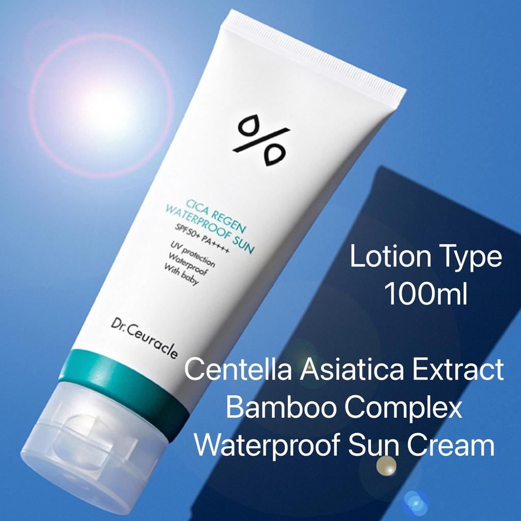 Dr.Ceuracle Cica Regen Waterproof Sun SPF50+PA++++ 100ml/vegansk testet for baby