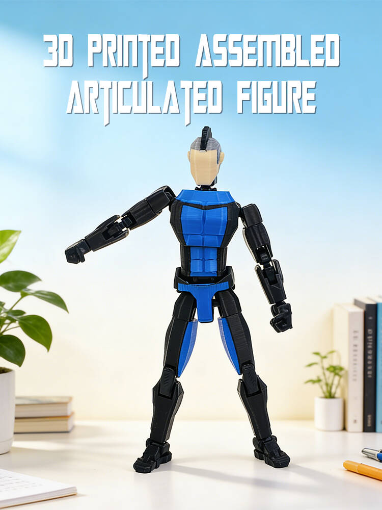 3D Printed Blue-Masked Invincible T13 Dummy13 Multi-Jointed Movable 3D Printed Shapeshift Toys Action Figure Custom Toy