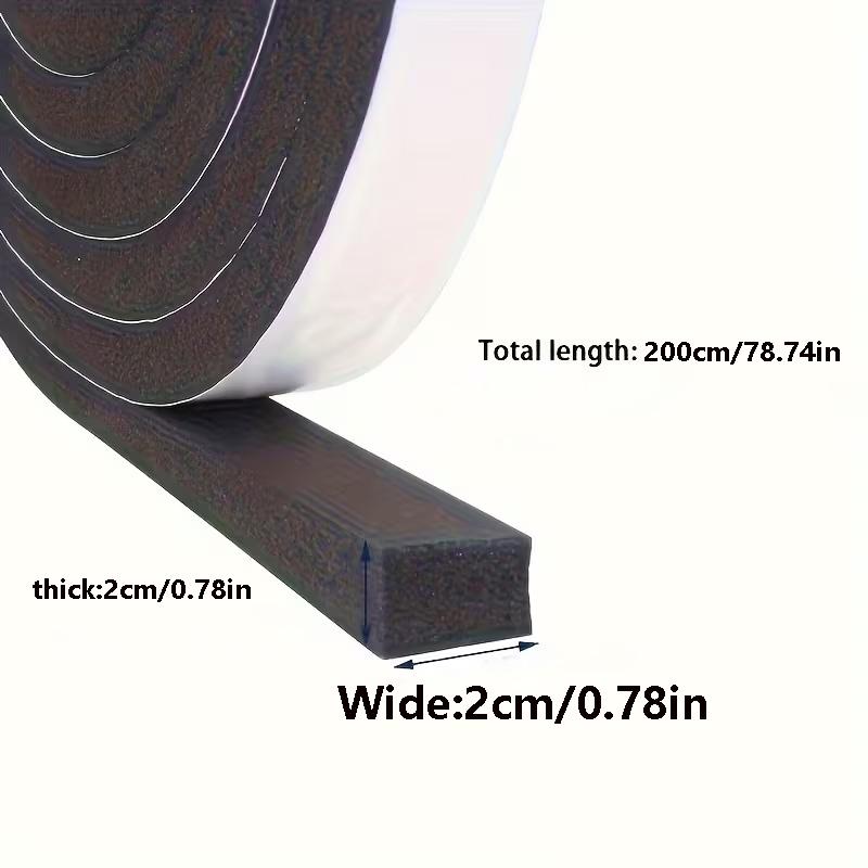 2M PU Sponge Foam Seal Strip Tape Adhesive Anti Collision Soundproof Weather Stripping for Doors Windows Furniture Protection