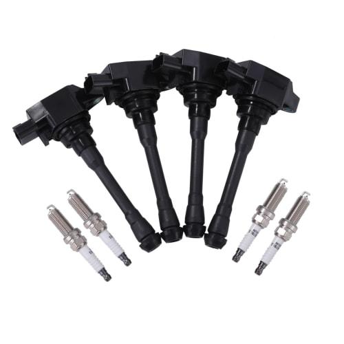 Nissan Iridium Spark Plug & Ignition Coil Set of 4 Plug Ignition Serena C25 NC25 22401-ED815 22448-1KT0A Etc. External Product