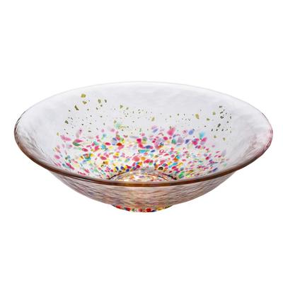 ADERIA Tsugaru Vidro HANABI Gold Shallow Made In Small Japanese Small Gift for Housewarming Retirement Birthday Gift F71934 Bowl, Japan, Bowl,
