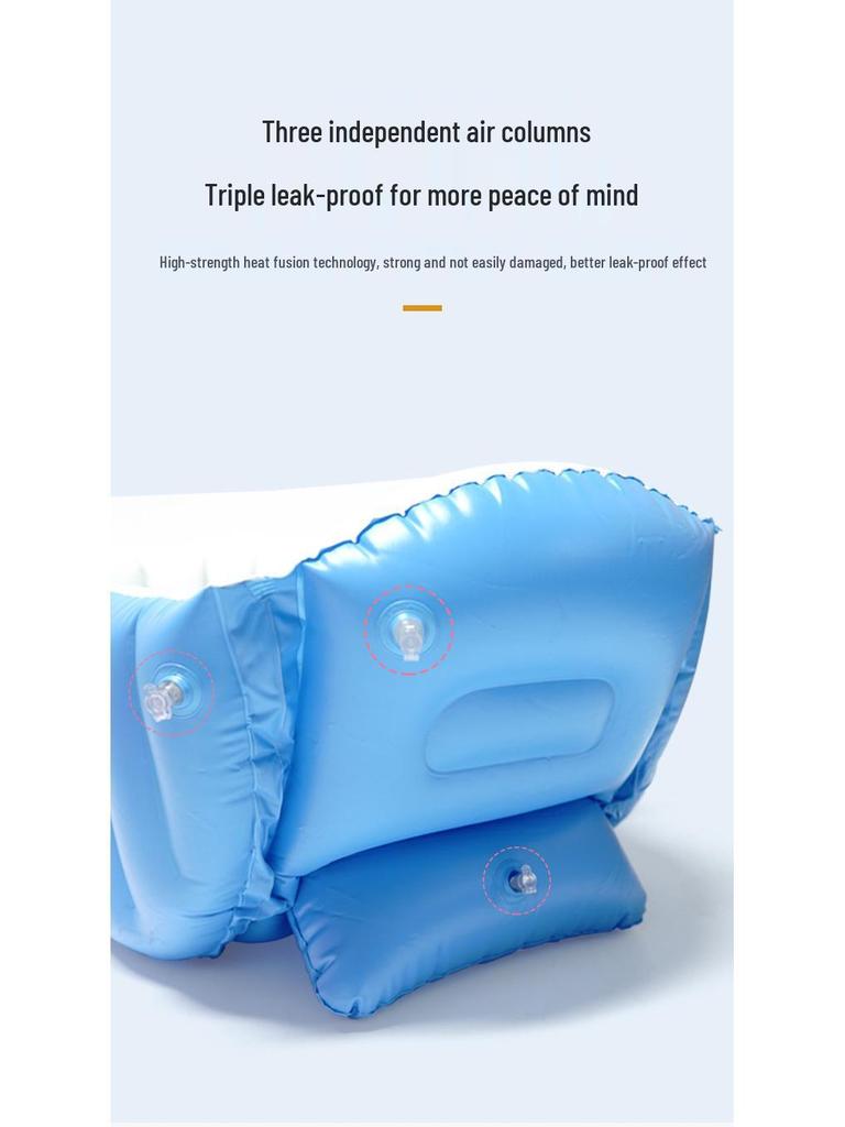 Foldable Inflatable Toddler Bathtub with Pump, Swim and Bathe Enlarged Design for Babies