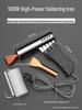 Leistungsstarkes elektrisches Lötkolben mit Holzgriff, Konstanttemperatur, Austauschbarer Kopf, Professionelles Reparatur-/Schweißwerkzeug