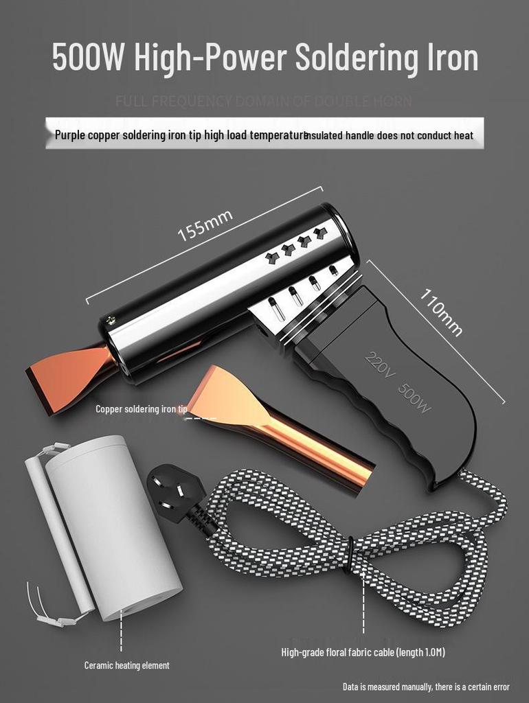 Leistungsstarkes elektrisches Lötkolben mit Holzgriff, Konstanttemperatur, Austauschbarer Kopf, Professionelles Reparatur-/Schweißwerkzeug