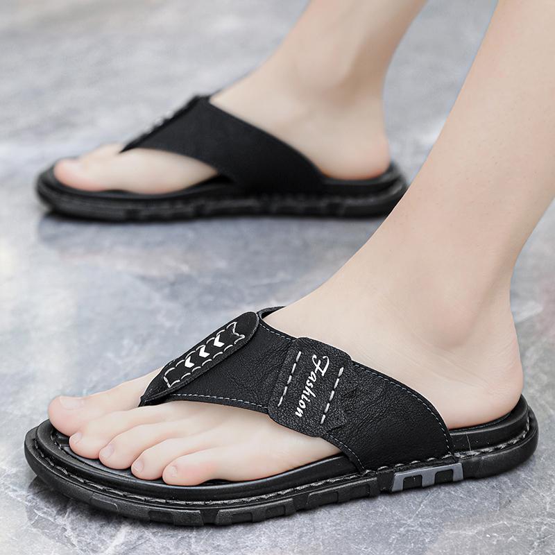 Fashion Flip Flops Summer Mens Outdoor Thick Soled Beach Shoes Breathable Cool Non Slip Comfort Sandals Male Casual Hiking Sandals 47