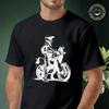 Woman Wearing A Full-face Helmet And Riding Gear Men's Moto T Shirt Casual Dress High Mens Cott