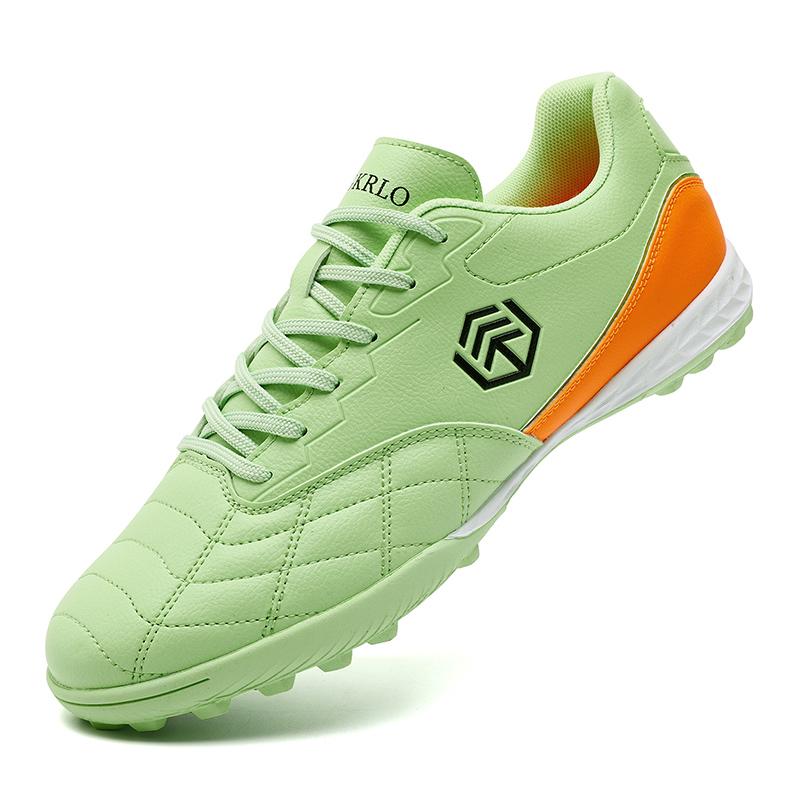 Men's Turf Leather Soccer Shoes Football Cleats Short Spikes TF Futsal Sports Training for Youth Boys Grass Ground Sneakers