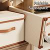 Scatole Contenitori Cubici con Coperchi, Scatola Pieghevole per Conservazione Vestiti Manici in Pelle PU Cubi Decorativi per la Casa Contenitore Organizzatore per Armadio