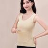 Women Fall Winter Thermal Vest Thickened Plush Sleeveless V Neck Seamless Slim Fit Pullover Soft Elastic Bottoming Underwear Tank Top Underwear