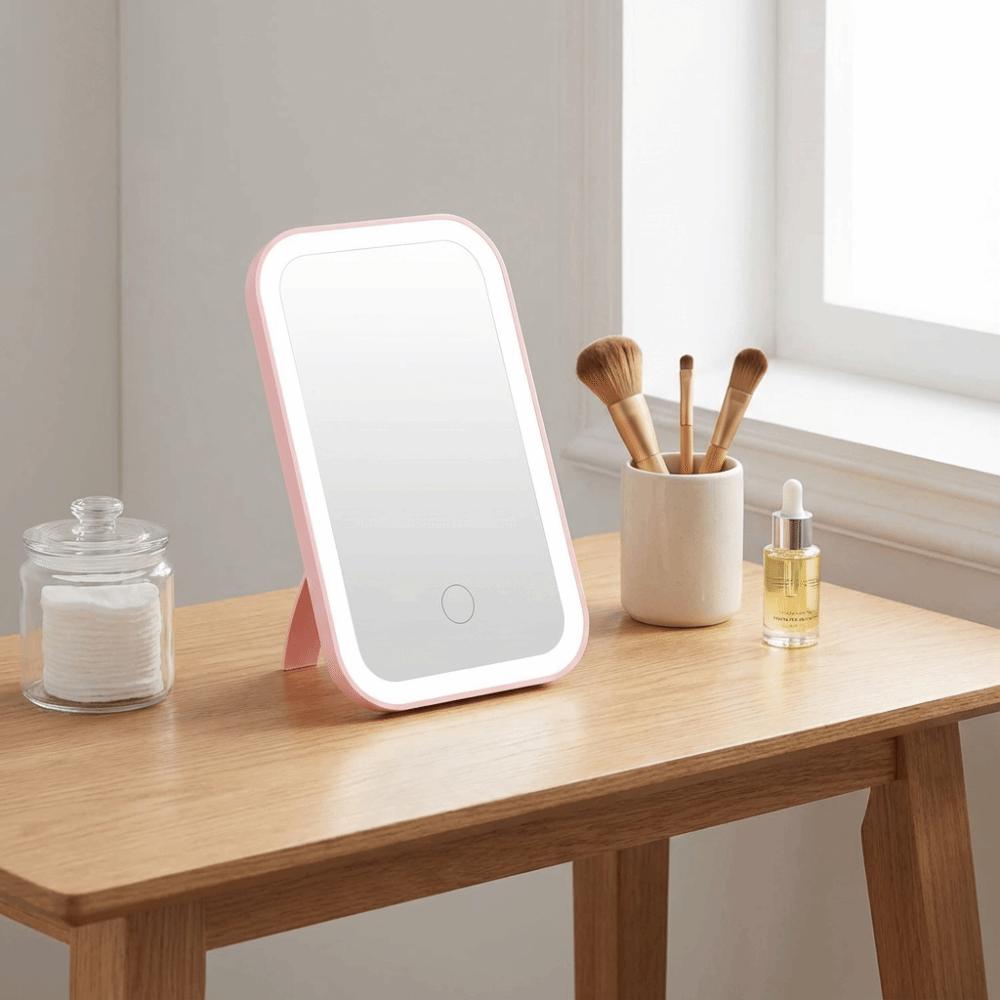 Vanity Mirror Foldable Lighted Beauty Mirror LED Makeup Mirror  Personal Care