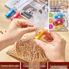 Elastic Button Bread Bag Sealing Clip - Fresh-Keeping Food and Snack Clip (Pack of 3)