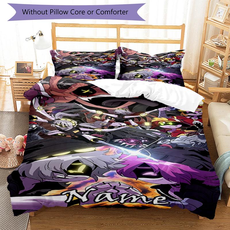 3pcs Custom Name Murder Drones Bedding Set Duvet Cover Closure Includes 1 Duvet Cover & 2 Pillowcases, Soft and Comfortable for All Seasons.