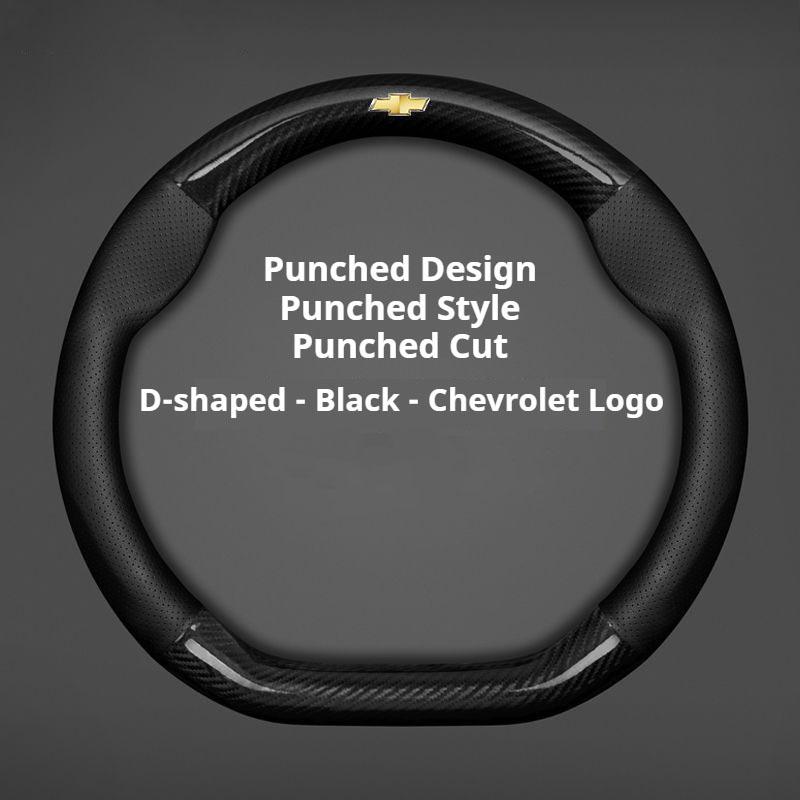 For Chevrolet Car Steering Wheel Cover CarbonFiber ventilate Leather Fit Cruze Captiva Lacetti Aveo Niva Spark Sonic Trax Camaro