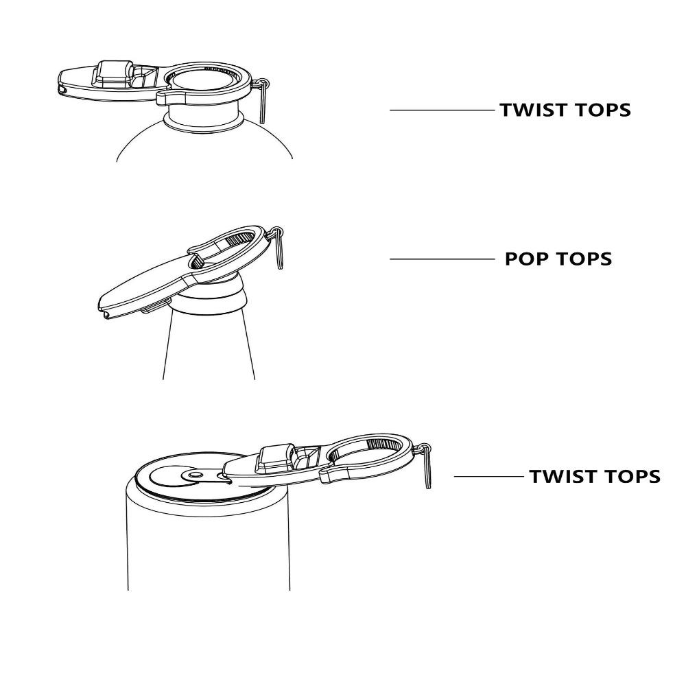 3 in 1 Can Opener Manual Opener Plastic Keychain Portable   Home Party