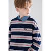 Mucmukn Kids' Striped Color-Block Long Sleeve T-Shirt