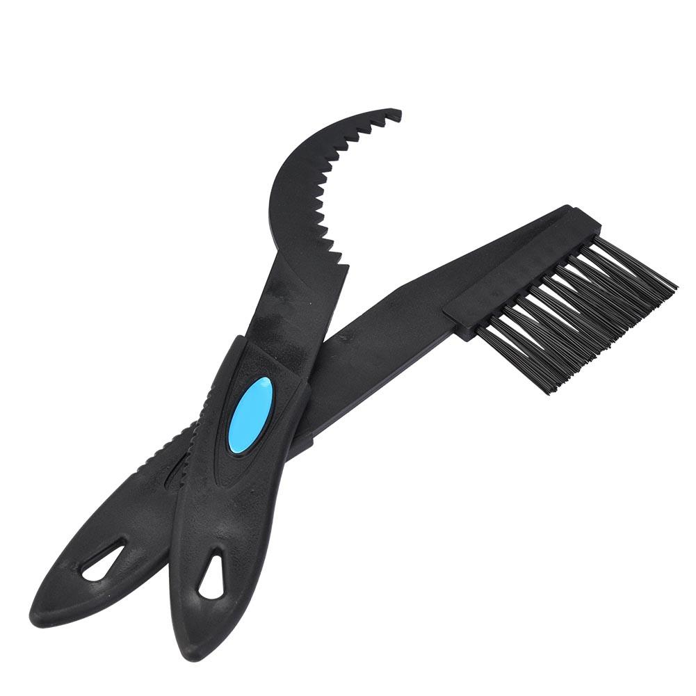 2pcs Bike Chain Crank Sprocket Cleaning Tool Bicycle Washing Brushes Tackle Kit Accessory