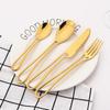 16Pcs Mirror Gold Cutlery Set Knife Fork Spoons Dinnerware Set Stainless Steel Tableware Western Flatware Kitchen Silverware Set
