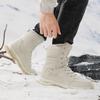 Winter New High-top Velvet Thickened Warm Snow Boots Leather Waterproof, Non-slip and Wear-resistant Mountaineering Shoes