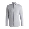 BOSS Italian Cotton Blend Slim Fit Shirt Open Grey  50539612073 