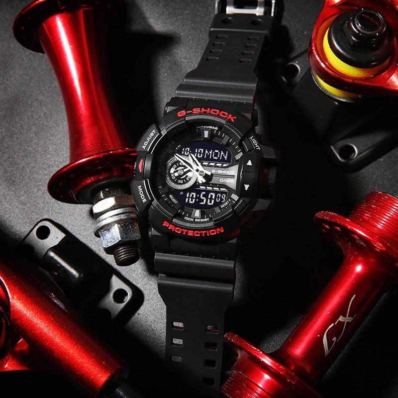 Casio Men Liquid Crystal/Analog Dual Display Series Black Watch GA-400HR-1A GA-400HR-1A