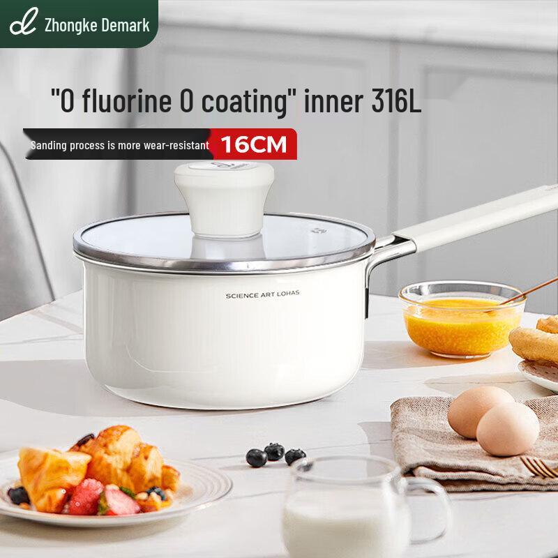 DUMIK 16cm Ceramic Stainless Steel Milk Pot