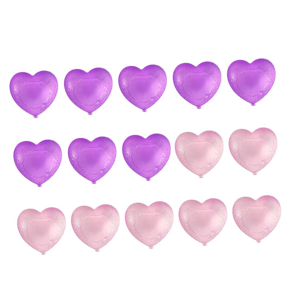 15PCS Reusable Cute Cartoon Heart Shaped Refreezable Washable Plastic S for Making Cold Drink