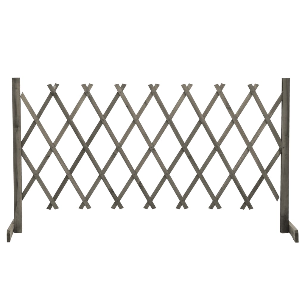 Garten Rankgitter Zaun Grau 150 x 80 cm Massiv Kiefernholz