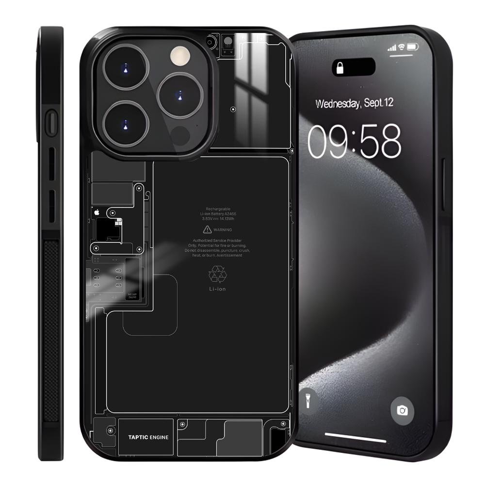 Creative Circuit Board Pattern Phone Case For iPhone 16 15 14 13 Pro Max Plus Mini Magnetic Magsafe Wireless Charging Cover