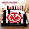 Black‑Red Eintracht Frankfurt Pattern Bedding Quilt Set  Home Decoration  Gift (1 * duvet cover + 2 * pillowcase  without core).xwn