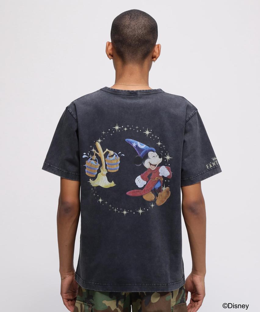 Avirex Collection FANTASIA MICKEY MOUSE BROOM 2XL 410 Charcoal T-SHIRT Men's 783-5234022