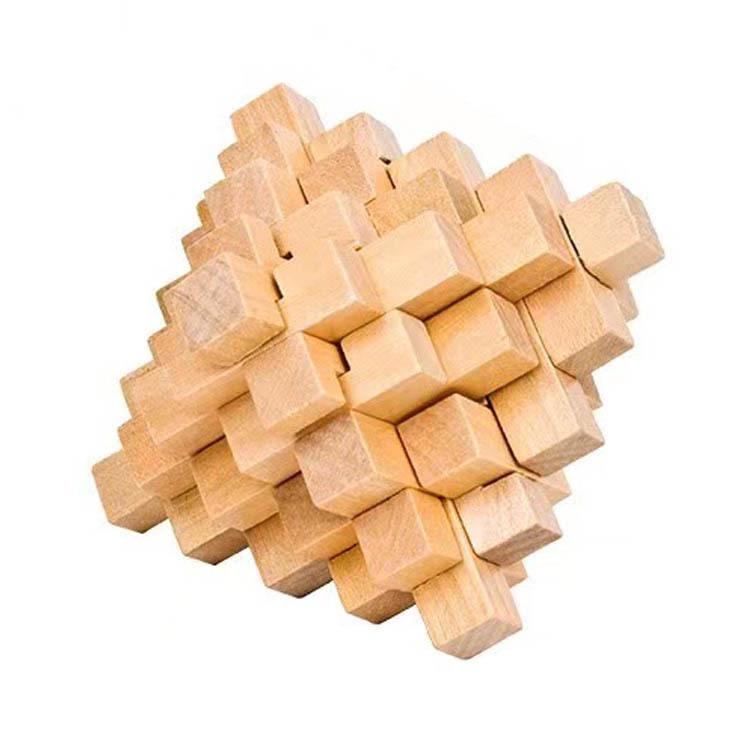 100-Piece Kongming Lock Wooden Puzzle Set for Kids and Adults