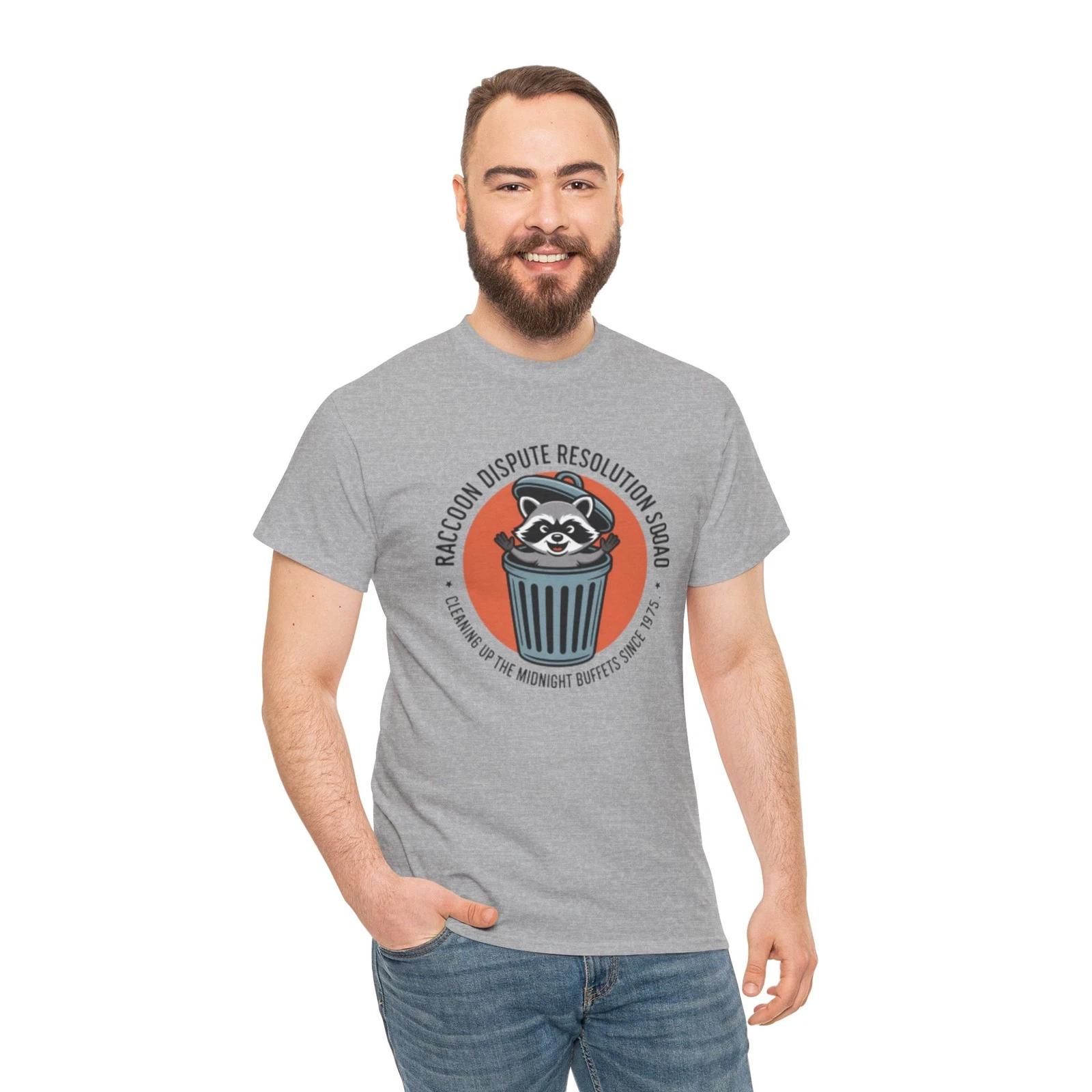Raccoon Dispute Resolution Squad Trash Man Tee | Cute Trash Panda Design S