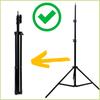 Tripod lighting stand for photographic studio lamps, foldable, 2.1 m, 15 kg