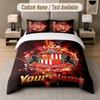 Custom Bedding Set Sunderland FC Pattern, Print Name Text 1 Duvet Cover Plus 2 Pillowcases Home Textile