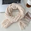 Autumn and winter scarf women's new versatile long solid color high-end scarf warm scarf shawl silk scarf