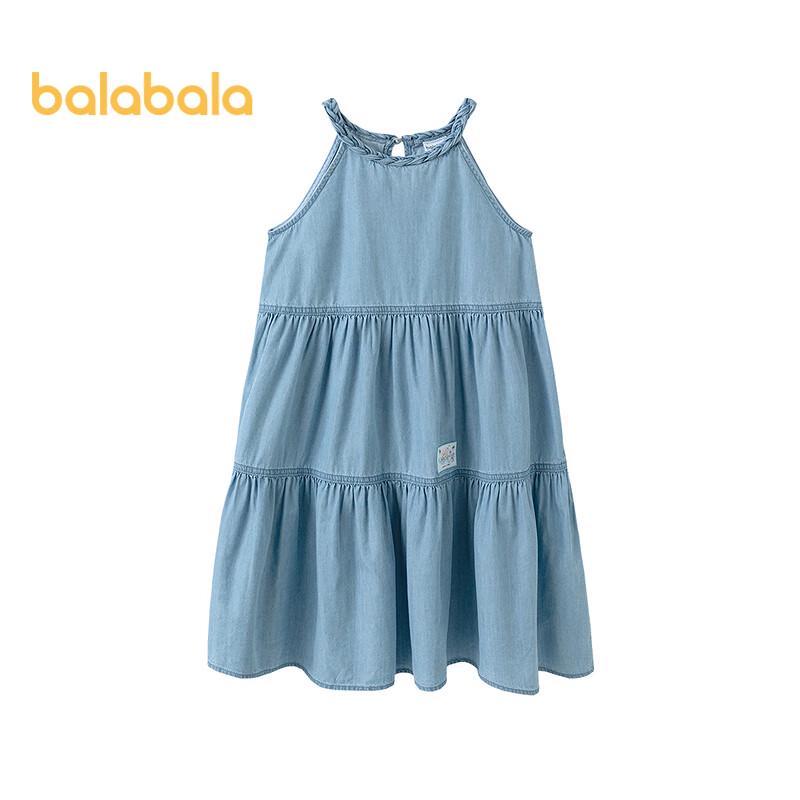 Barabara Mädchen Sommer 2025 Neckholder Denimkleid