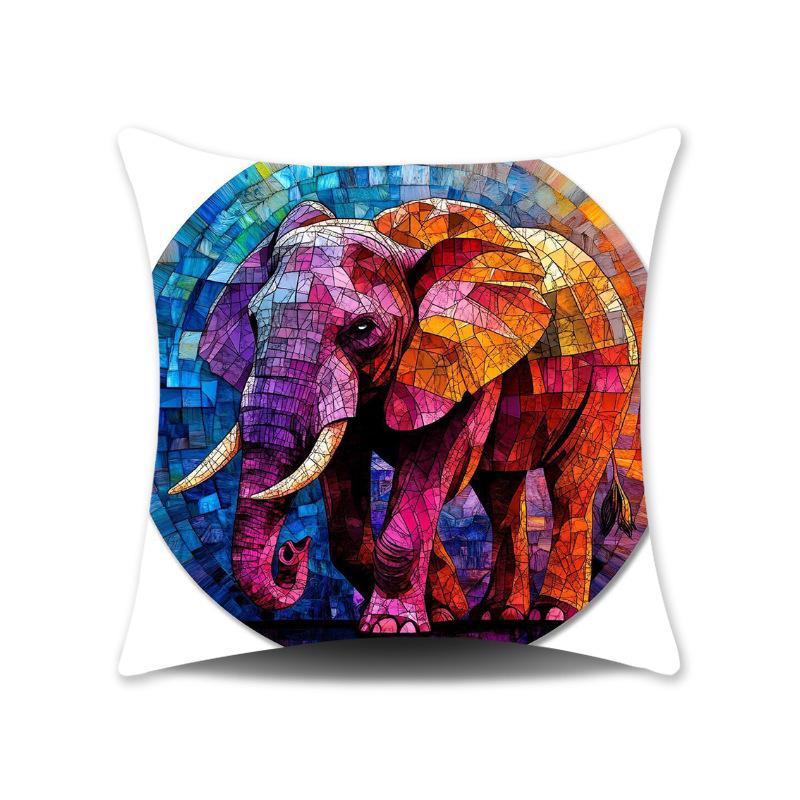 Moda Padrão Elefante Borboleta Capa de Almofada para Quarto Estampada Decoração de Casa Almofada Almofada de Sofá Capa de Almofada Presente