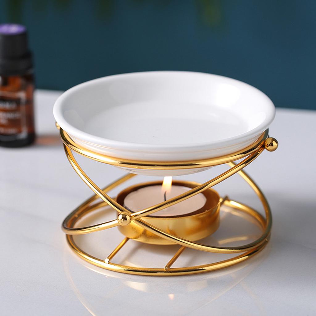 Oil Burner Diffuser Geometric Frame Scented Tealight Aroma Oil Warmer Censer