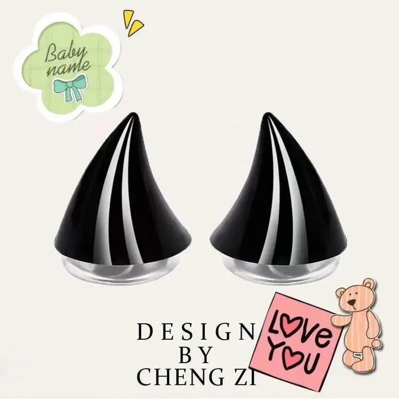 1-20 Pairs of Motorbike Helmets Male and Female Models Devil Horns Decoration E-bike Helmets Suction Cup Decoration