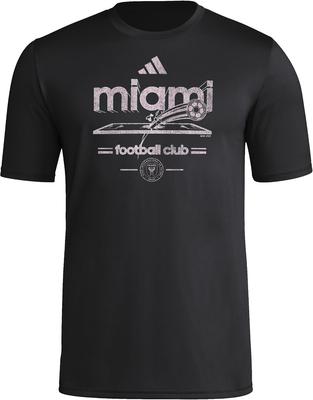 Adidas Men's Inter Miami CF Vintage World Pre-Game Short Sleeve T-Shirt