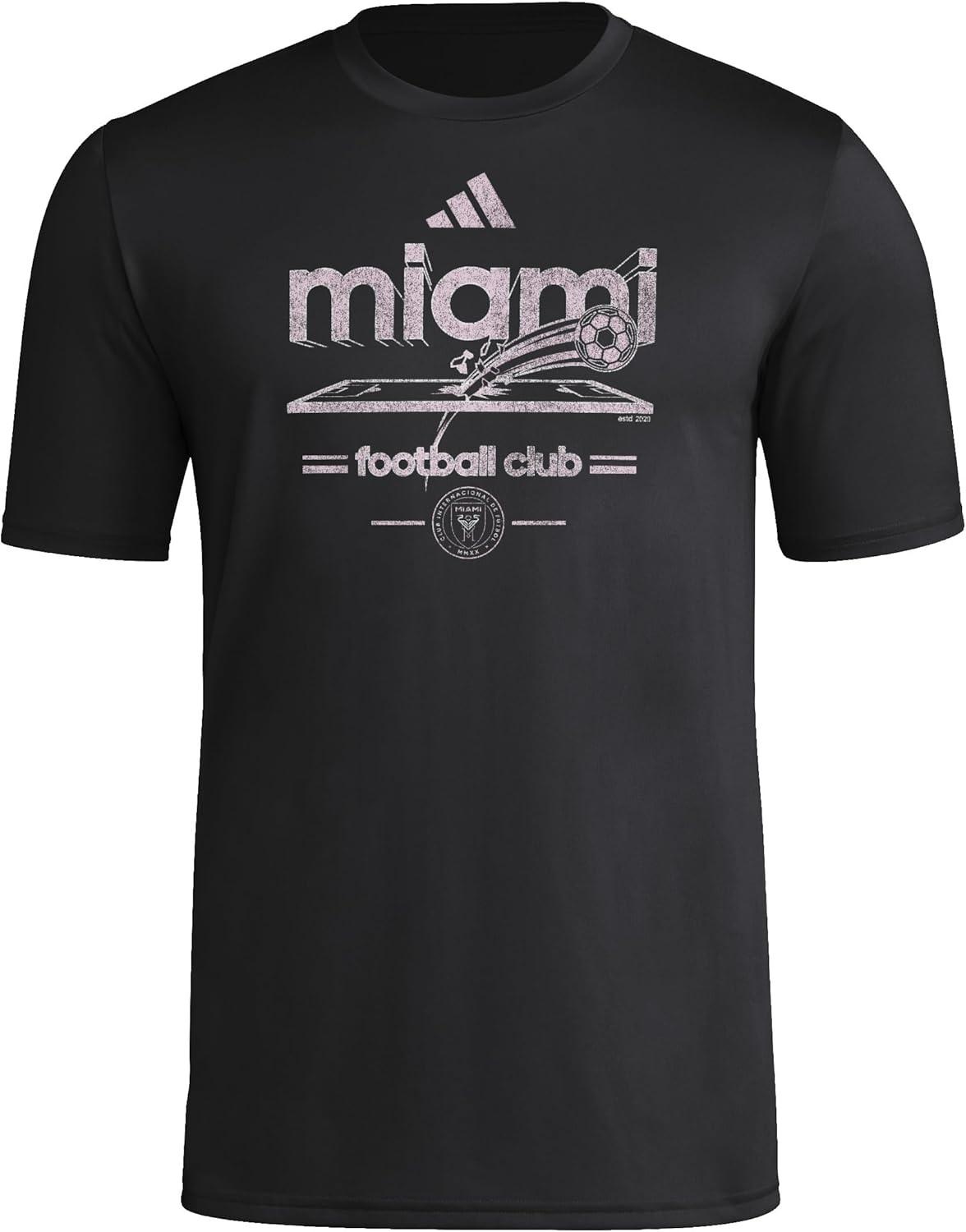 

Мужская футболка adidas Inter Miami CF Vintage World с коротким рукавом для предматчевых игр S чёрный