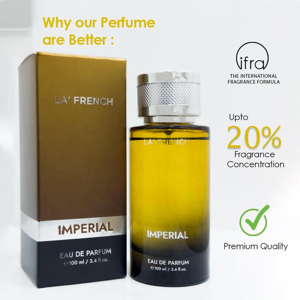 Imperial Eau De Parfum – 100 ml | Långvarig Unisexparfym för Män & Kvinnor | Lyxig Djärv Doft | Idealisk för Alla Tillfällen | Premiumparfym