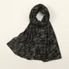 - Spring And Autumn New Black Bronzing Pattern Scarf Fashionable Versatile Women'S Ethnic Headscarf Chiffon Yarn