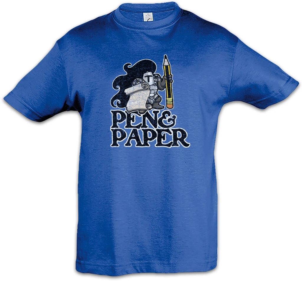 Pen & Paper Kids Boys T-Shirt RPG MMORPG Larp Gamer Game Fun Role Play-
