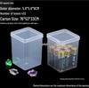 Transparent Small Square Plastic Box for Earphones, Jewelry, Beads, and Small Parts Storage (24-85)