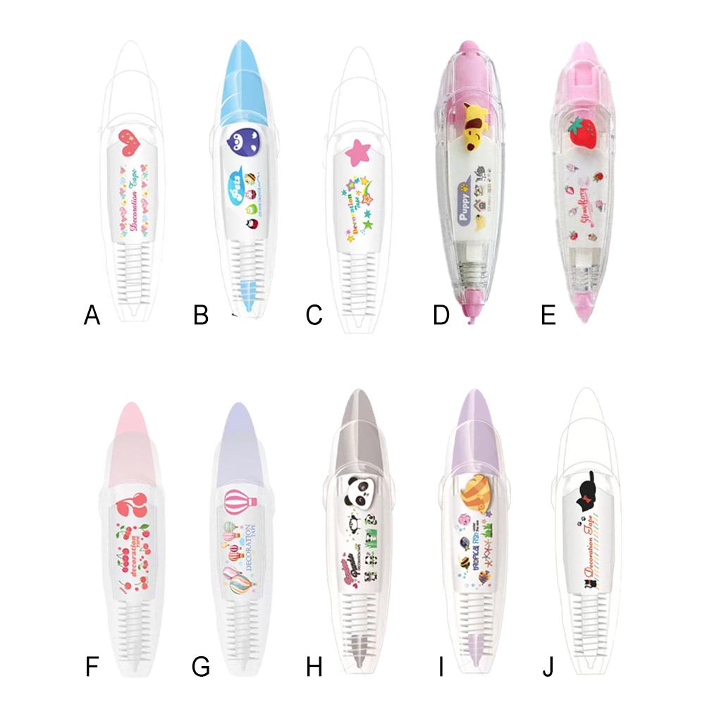 CLSSLVVBN Easy To Operate New DIY Lace Decoration Tape Pen Let Creativity Flow Gift Plastic Lovely Press Animal Correction Tape, Type 5