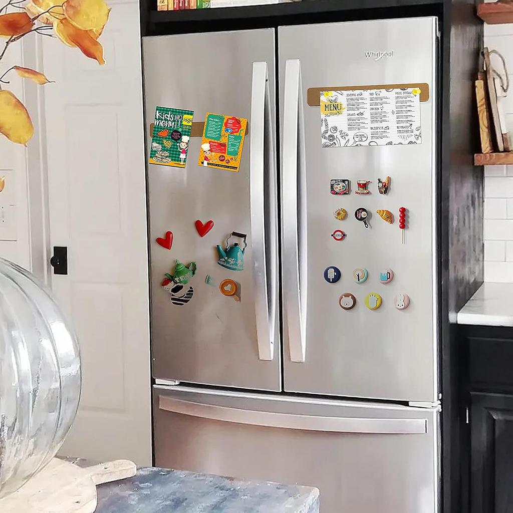 Felt Pin Board Bar Strips Bulletin Board for Bedrooms Offices Home Wall Decoration, Notice Board Self Adhesive Cork Board with 35 Push P for Paste