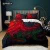 Octopus Duvet Cover Sealife Bedding Set Ocean Animal Comforter Cover Teens Adults Double Queen King Size Polyester Qulit Cover