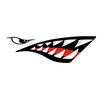 1 Pair Shark Teeth Mouth Vinyl Decal Stickers for Kayak Canoe Dinghy Boat