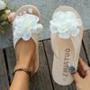 Plus Size Women's Sandals Summer Independent Stand Flip Flops Floral Slippers Thick Bottom Casual Versatile Lightweight Beach Sh